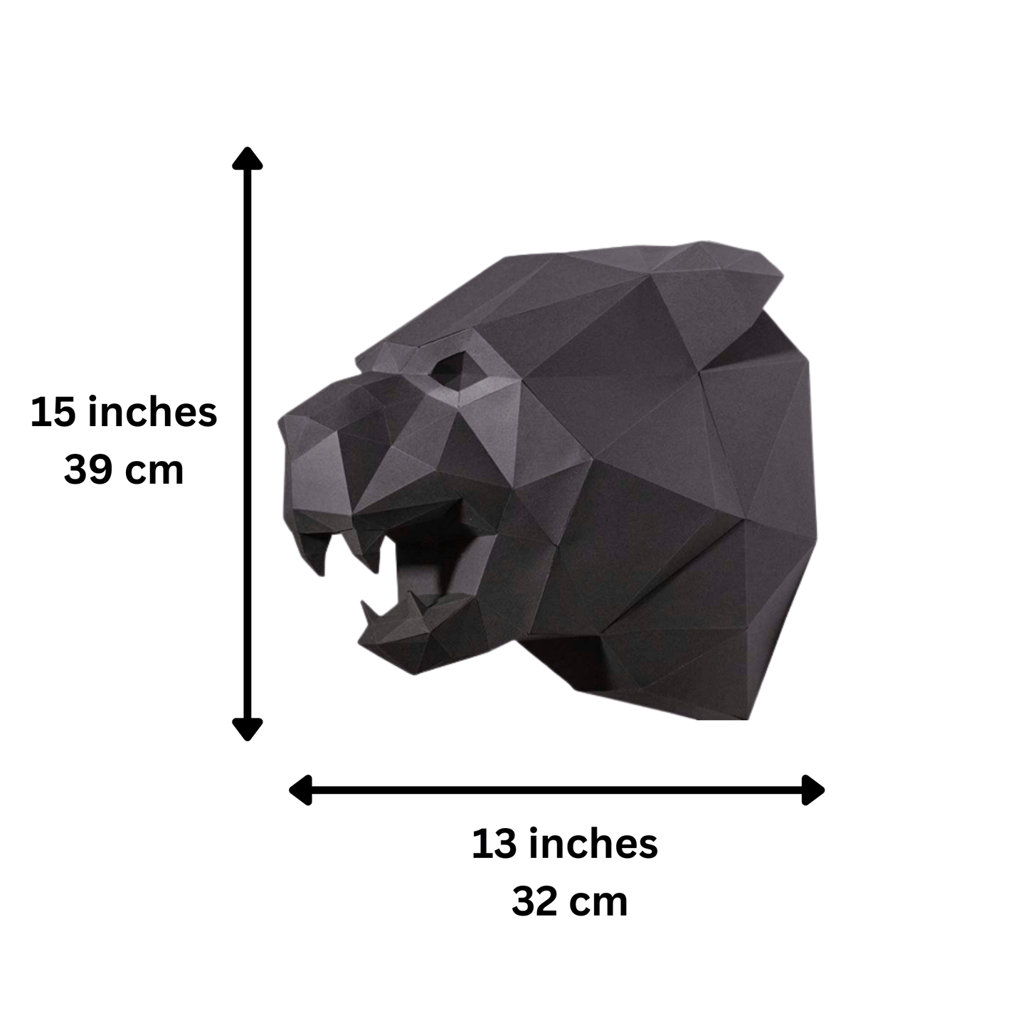 Black Panther Papercraft Origami Wall Art