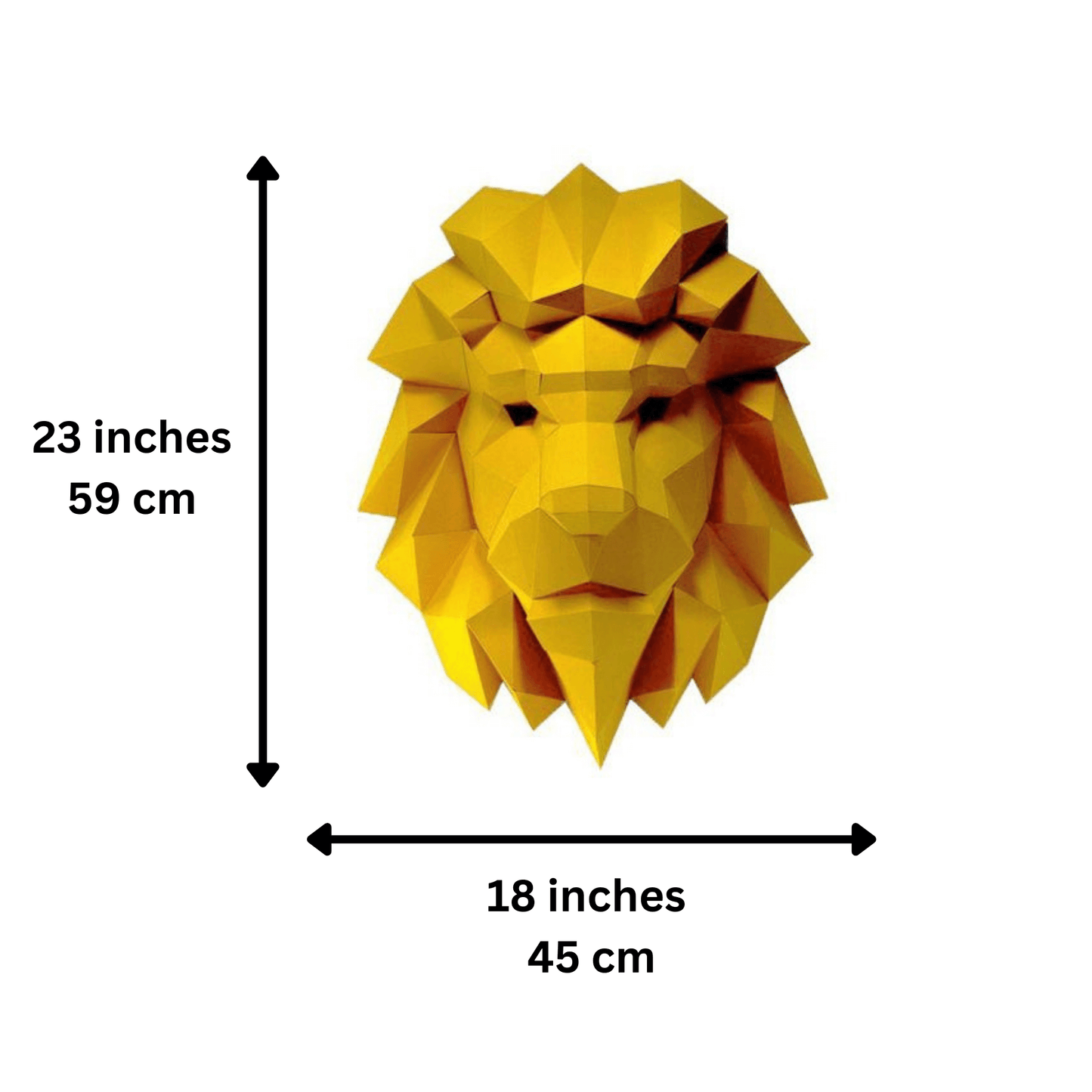 Lion Head Animal PaperCraft Origami Wall Art