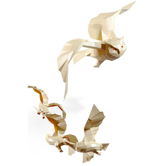 3D Paper Art Hanging Owl Origami Model