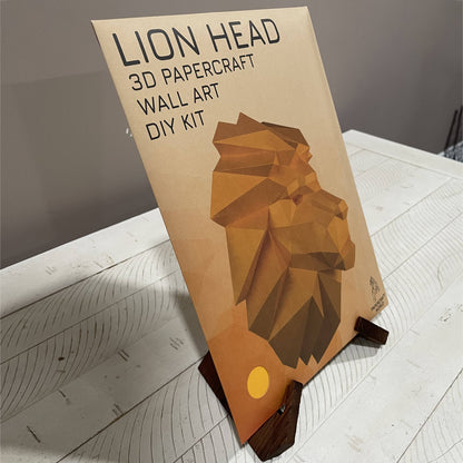 Lion Head Animal PaperCraft Origami Wall Art