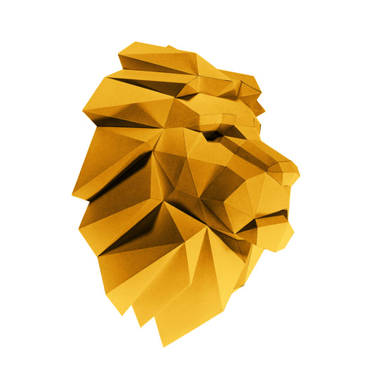 Lion Head Animal PaperCraft Origami Wall Art