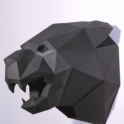 Black Panther Papercraft Origami Wall Art
