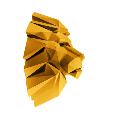 Lion Head Animal PaperCraft Origami Wall Art