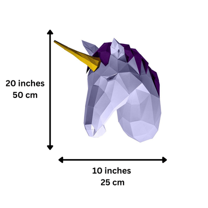 Unicorn 3D PaperCraft Wall Art, Animal Origami Model