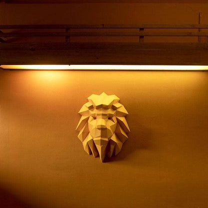 Lion Head Animal PaperCraft Origami Wall Art