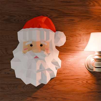 3D PaperCraft Santa Wall Art Origami Decor
