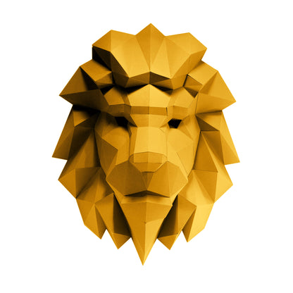 Lion Head Animal PaperCraft Origami Wall Art